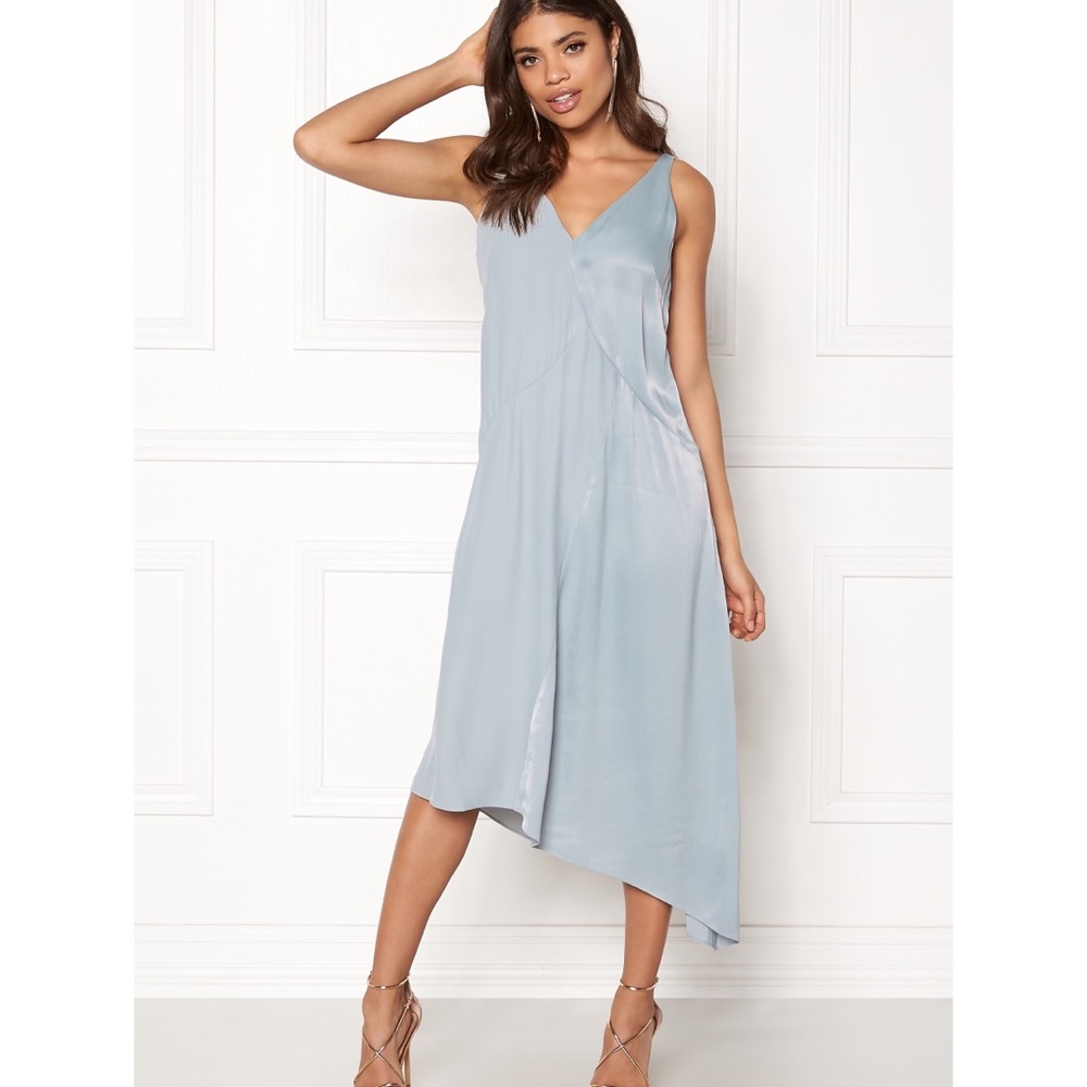Dagmar Claire Icy Baby Blue Asymmetrical Dress 36